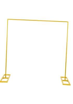 Zoomella Red Metal Wedding Arch Stable Backdrop Stand for Party Graduation Indoor Outdoor 250cmx250cm
