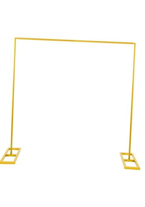Zoomella Red Metal Wedding Arch Stable Backdrop Stand for Party Graduation Indoor Outdoor 250cmx250cm