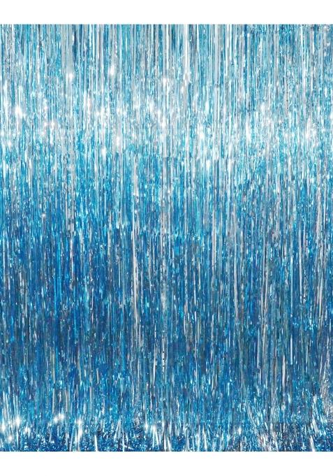 GOER 3 Point 2 Ft X 9 Point 8 Ft Metallic Tinsel Foil Fringe Curtains Party Photo Backdrop Party Streamers