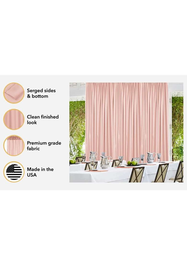 AK Trading CO 10 Feet X 10 Feet Eggplant Purple IFR Polyester Backdrop Drapes Curtains Panels with Rod Pockets - Indya