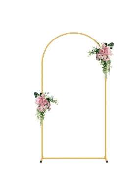 Youkelili 7 Point 2Ft Metal Arch Backdrop Stand Decorative Backdrop Arch Stand