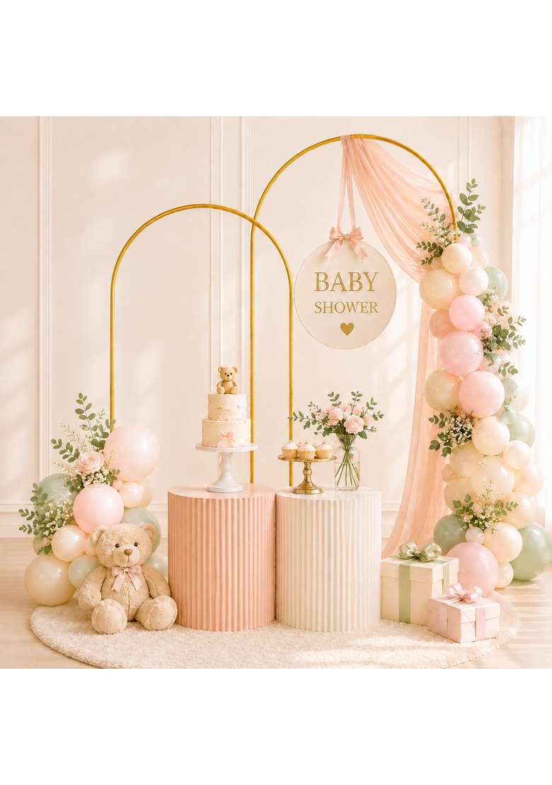 Youkelili 7 Point 2Ft Metal Arch Backdrop Stand Decorative Backdrop Arch Stand - Indya