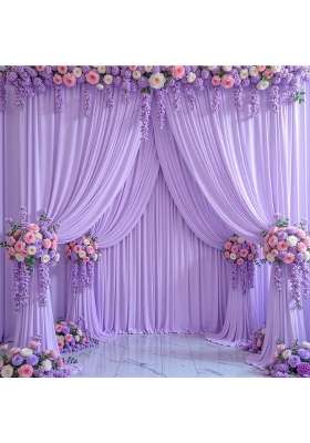 Tao Ge 20Ft X 10Ft Wrinkle Free Lavender Wedding Backdrop Curtains for Party Bridal Shower Reception