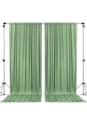 AK Trading CO 10 Feet Wide X 12 Feet Long IFR Polyester Backdrop Drapes Curtains Panels with Rod Pockets