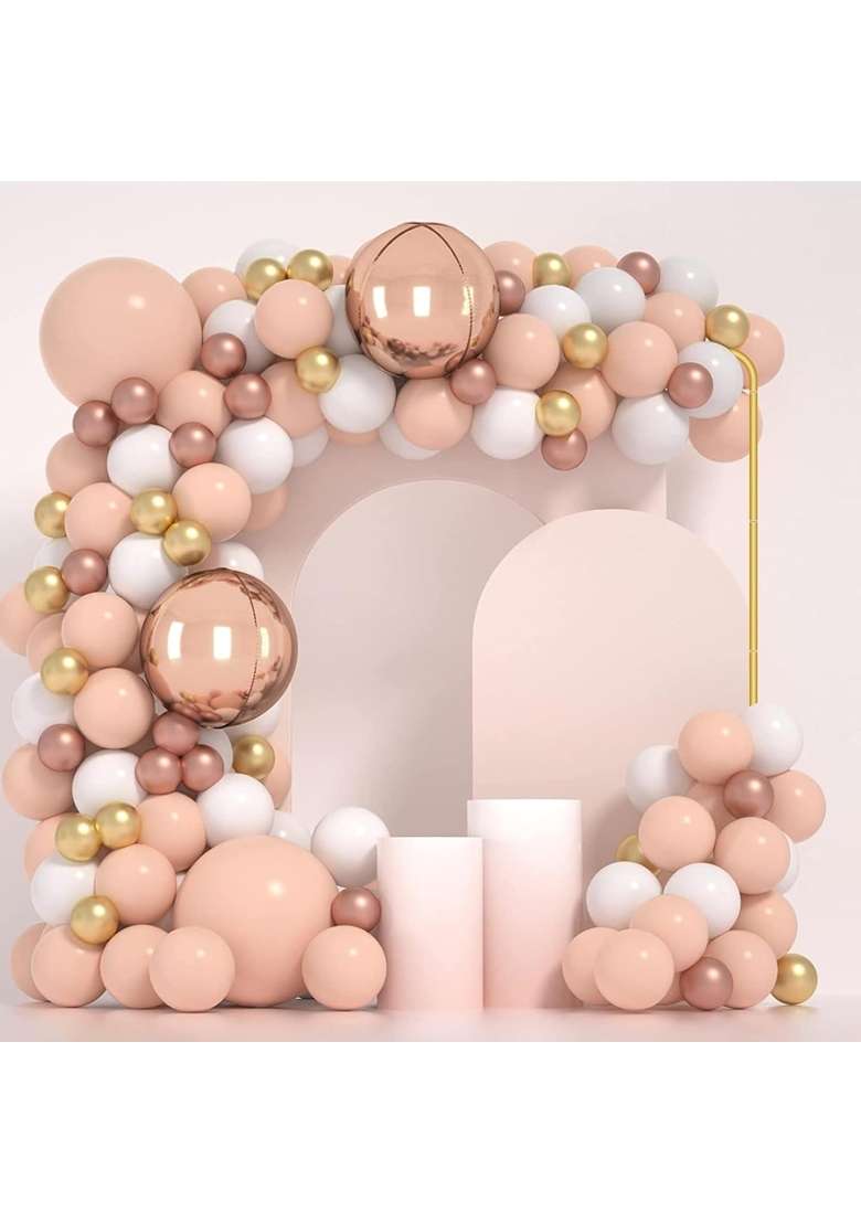 Mercijzyasang Metal Wedding Arch Backdrop Stand for Parties 6 Point 6Ft Gold Balloon Arch Square Frame Kit - Indya