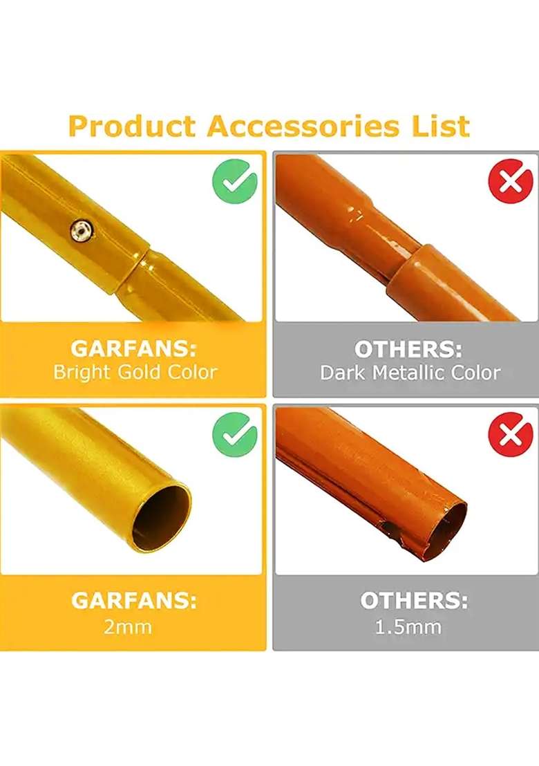 MPS MY Party Suppliers Arch Backdrop Stand Golden Backdrop Stand for Wedding Birthday Party Set of 3 - Indya