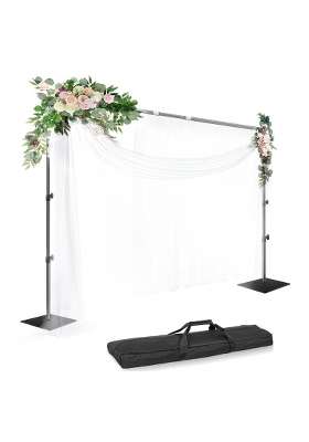 Emart Black Backdrop Stand Heavy Duty 8 Point 5x10ft Adjustable Pipe and Drape Stand