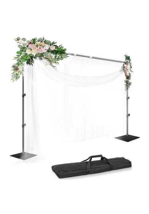 Emart Black Backdrop Stand Heavy Duty 8 Point 5x10ft Adjustable Pipe and Drape Stand