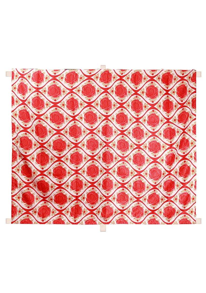 Priyakant Safawala Decorative Ceiling Top Printed Mandap Ideas at Home Festival Wedding Diwali - Indya