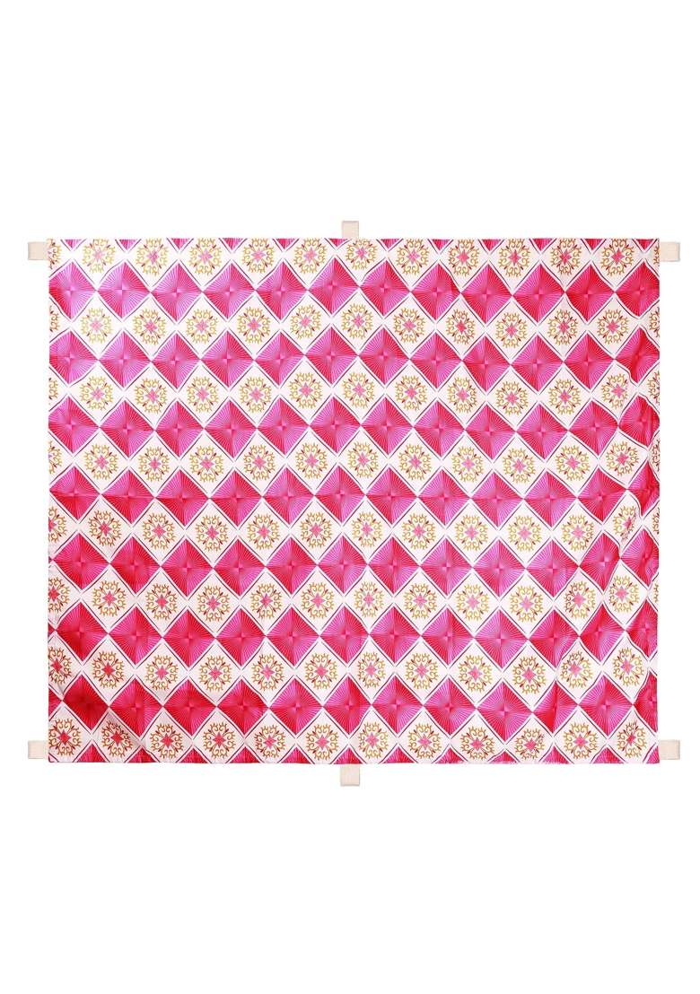 Priyakant Safawala Decorative Ceiling Top Printed Mandap Ideas at Home Festival Wedding Diwali - Indya