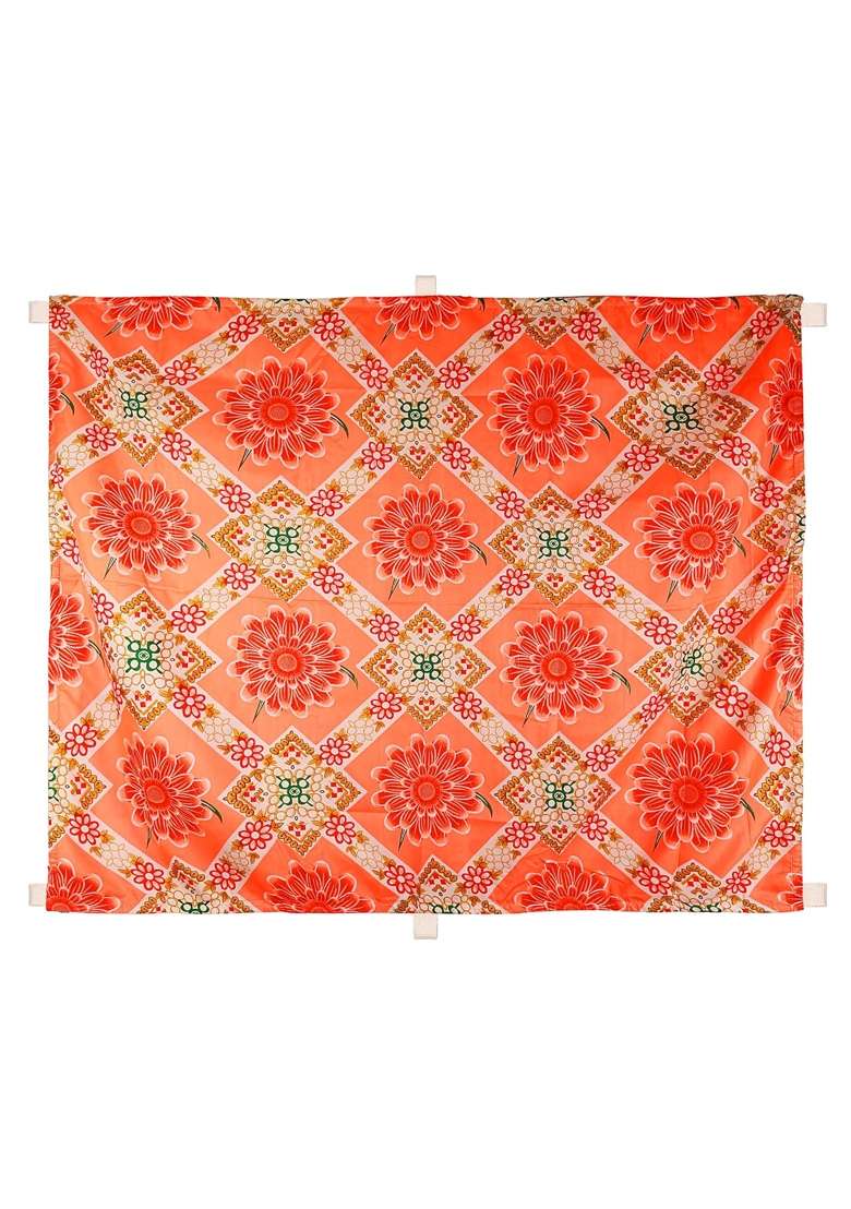 Priyakant Safawala Decorative Ceiling Top Printed Mandap Ideas at Home Festival Wedding Diwali - Indya
