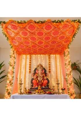 Priyakant Safawala Ganpati Decorative Ceiling Top Shankar Pali Mandap Ideas at Home Festival