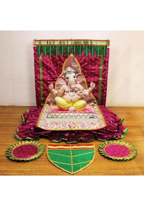 Vedic Vaani Wine Handicraft Traditional Makhar Mandap Ideas for Special Ganesh Chaturthi Decoration Navratri