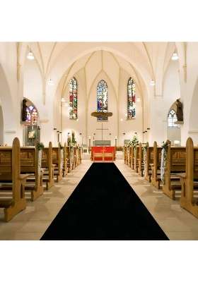 Carpet Gallery House Black Non Woven Floor Mat for Wedding Mandap Tent School Functions Hotel Gallery