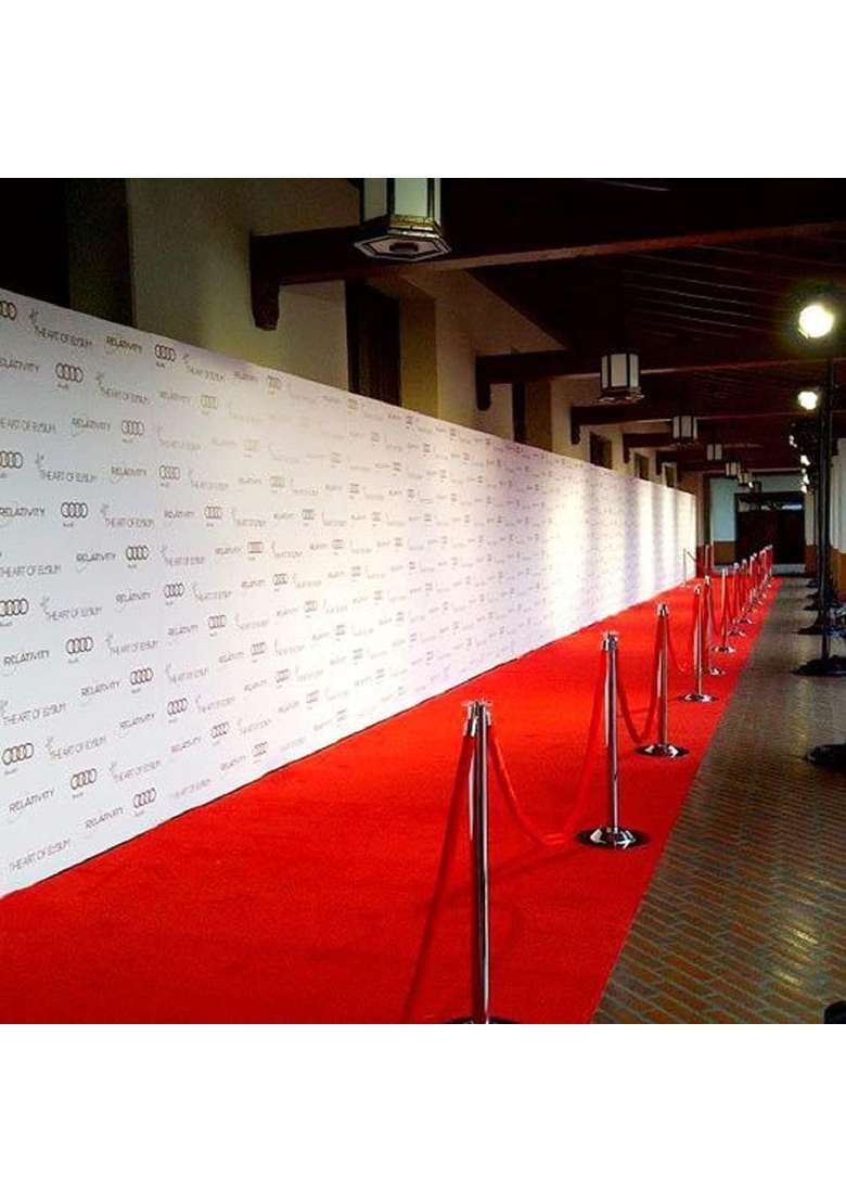 Carpet Gallery House Red Non Woven Floor Mat for Wedding Mandap Tent School Functions Hotel Gallery Religious - Indya