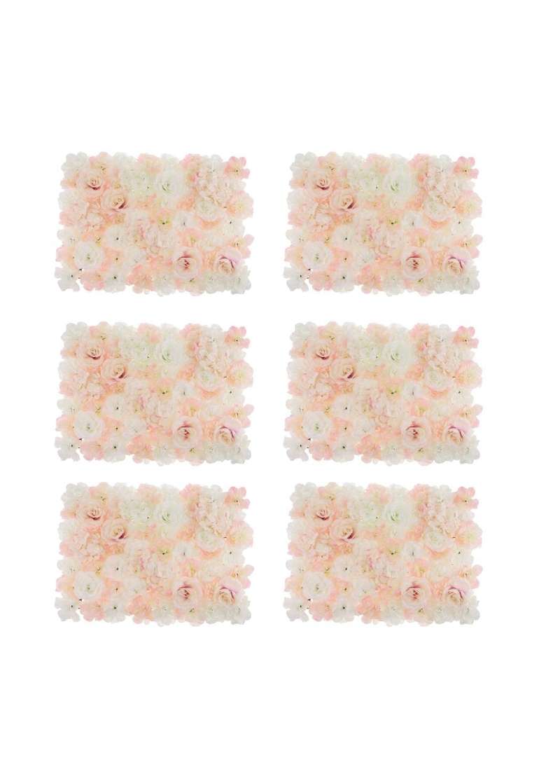 Merishopp 6Pcs Artificial Rose Hydrangea Flower Wall Panels Wedding Venue Decoration - Indya