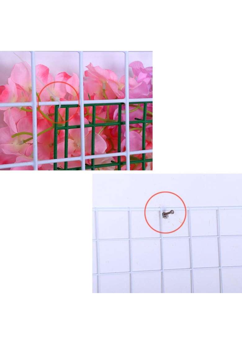 3X Artificial Flower Plants Panels Background Wall Wedding Decor Red - Indya