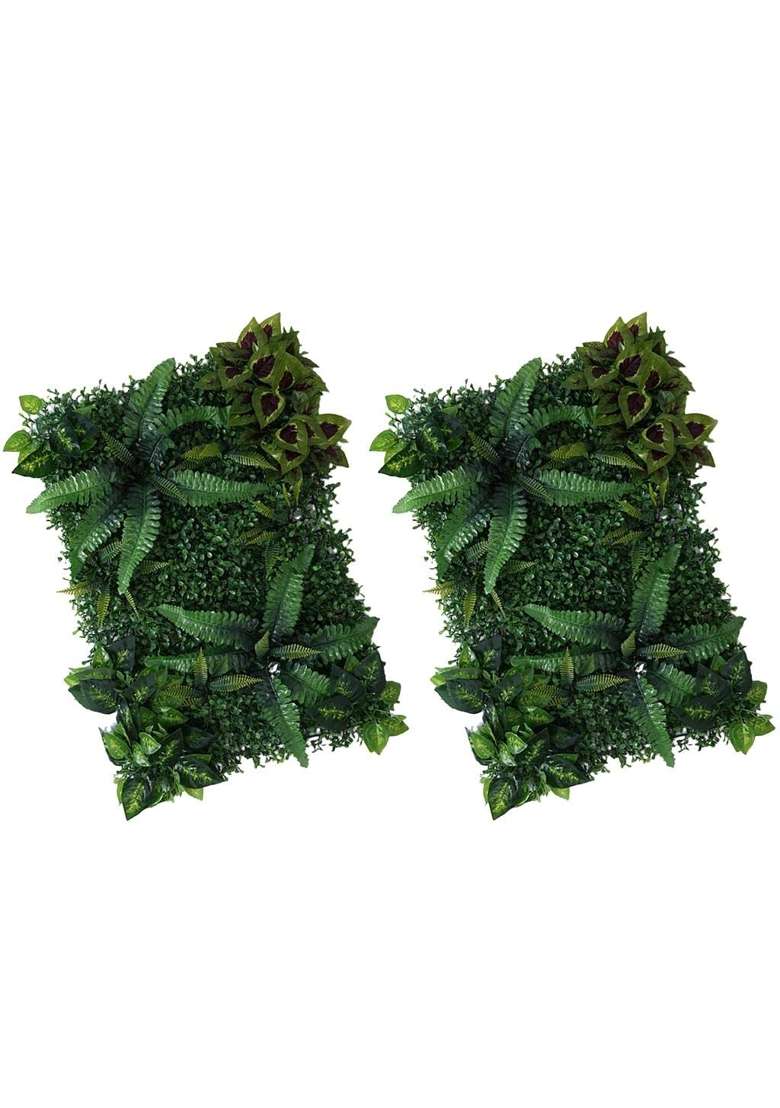 2 Pieces Artificial Plants Lawn Foliage Pillar Wedding Venue Wall Decor - Indya