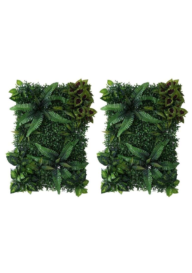 2 Pieces Artificial Plants Lawn Foliage Pillar Wedding Venue Wall Decor - Indya