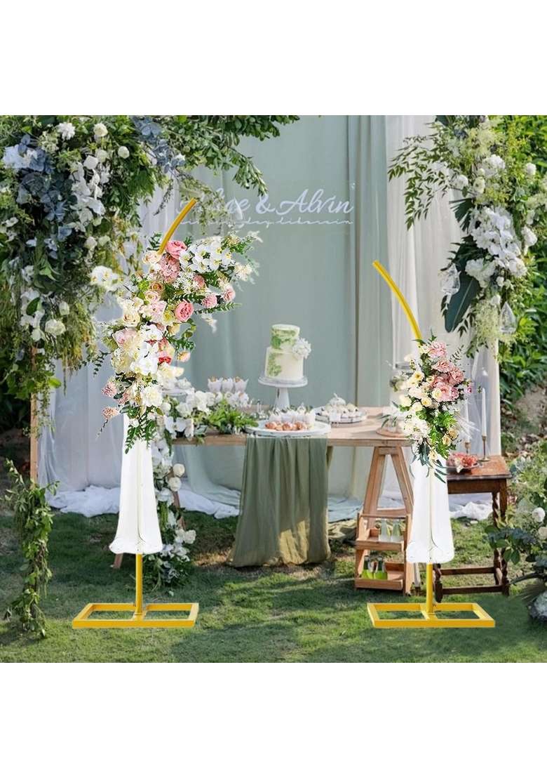 Curved Top Balloons Arch Backdrop Stand for Wedding Bridal Shower Anniversary - Indya