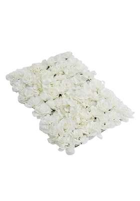 Trendynest 2Pieces Artificial Flower Wall Wedding Venue Flower Pillar Main Road Cream