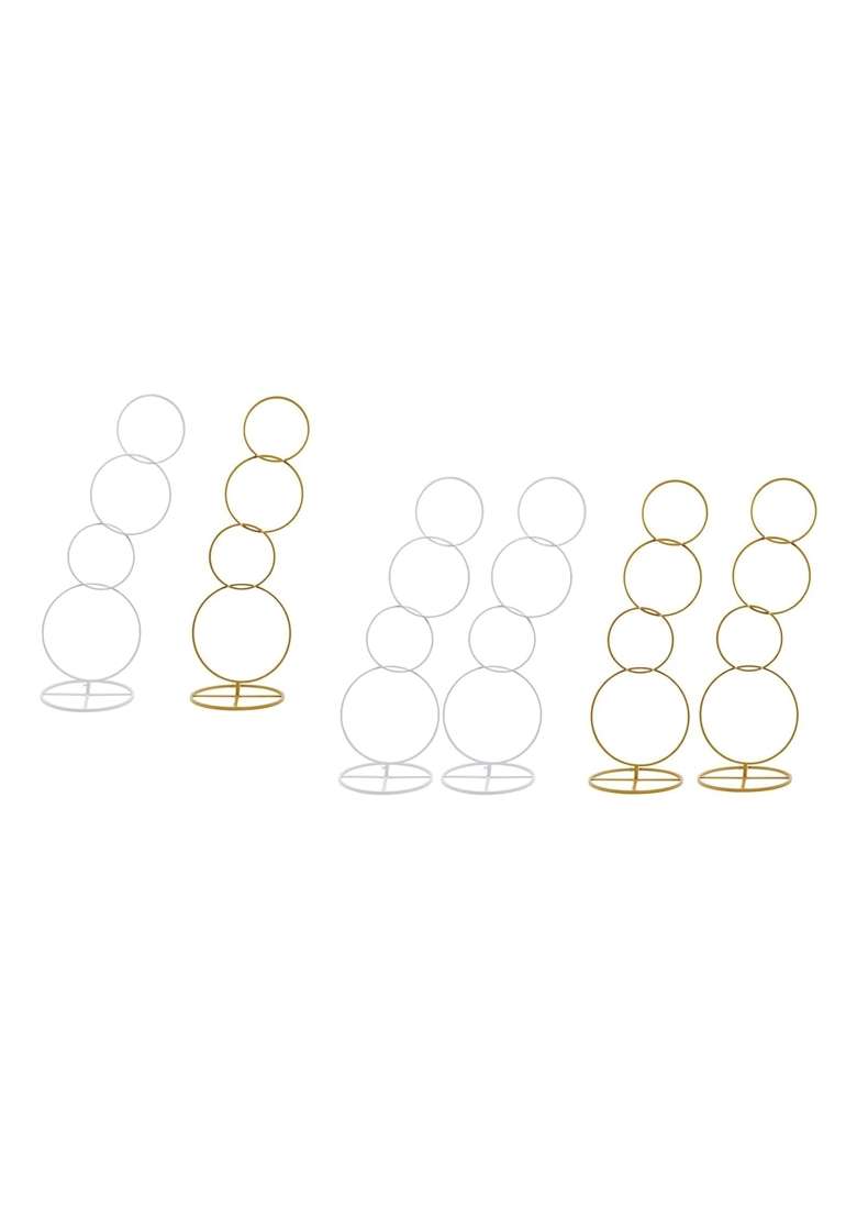 Trendynest Wedding Arch Stand with Base Large Flower Stand Garland Frame Backdrop Stand White - Indya