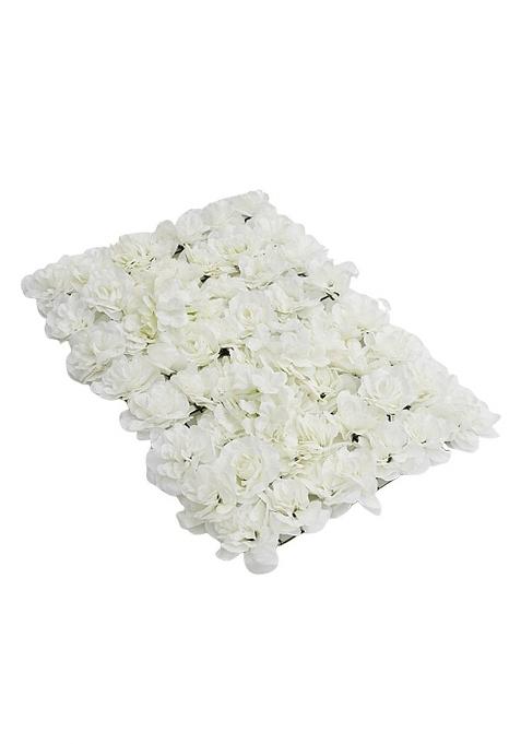 Trendynest 4 Pieces Artificial Flower Wall Wedding Venue Flower Pillar Road Decor Cream