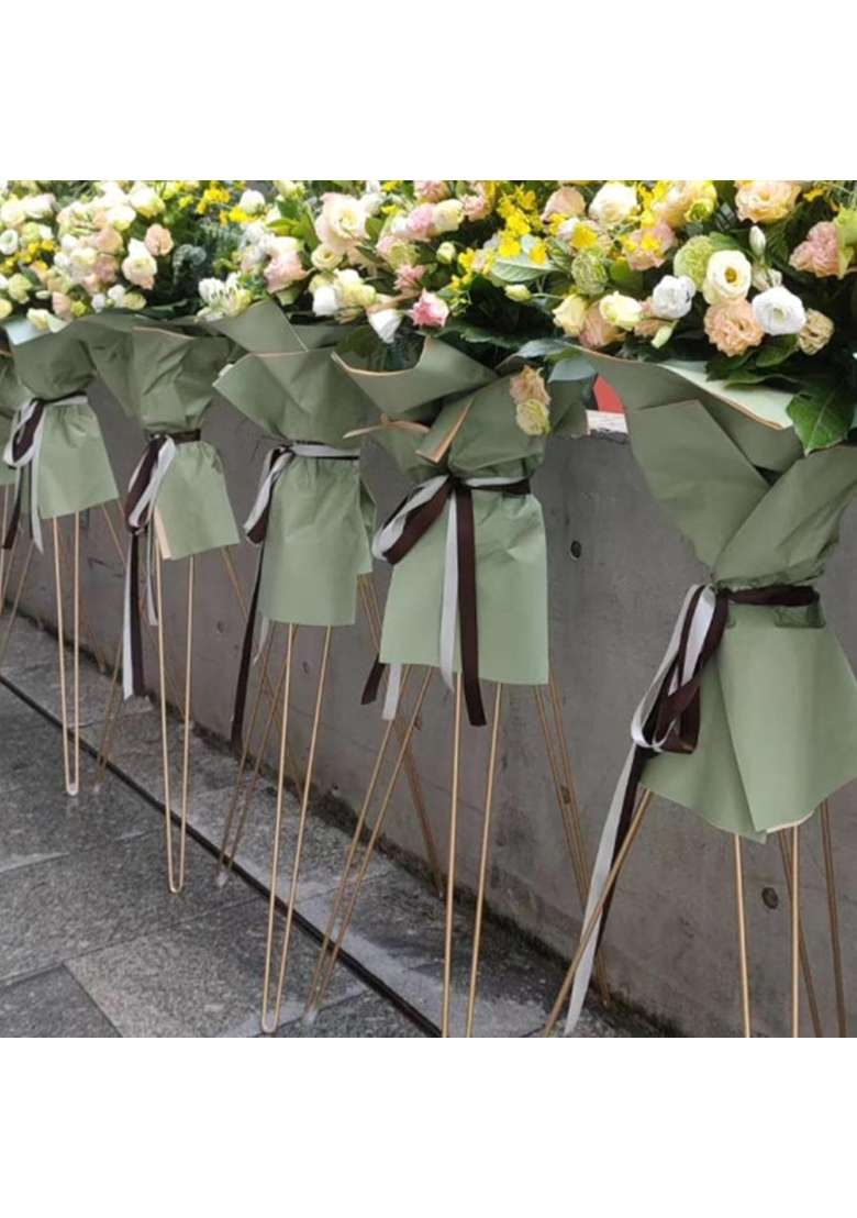 Merishopp Flower Basket Stand Modern Flower Floor Holder for Party Engagement Birthday 50x24x105cm - Indya