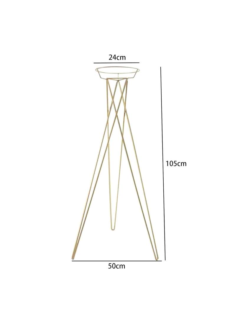 Merishopp Flower Basket Stand Modern Flower Floor Holder for Party Engagement Birthday 50x24x105cm - Indya