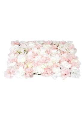 Trendynest 2 Pieces Artificial Flower Wall Wedding Venue Flower Pillar Main Road Pink