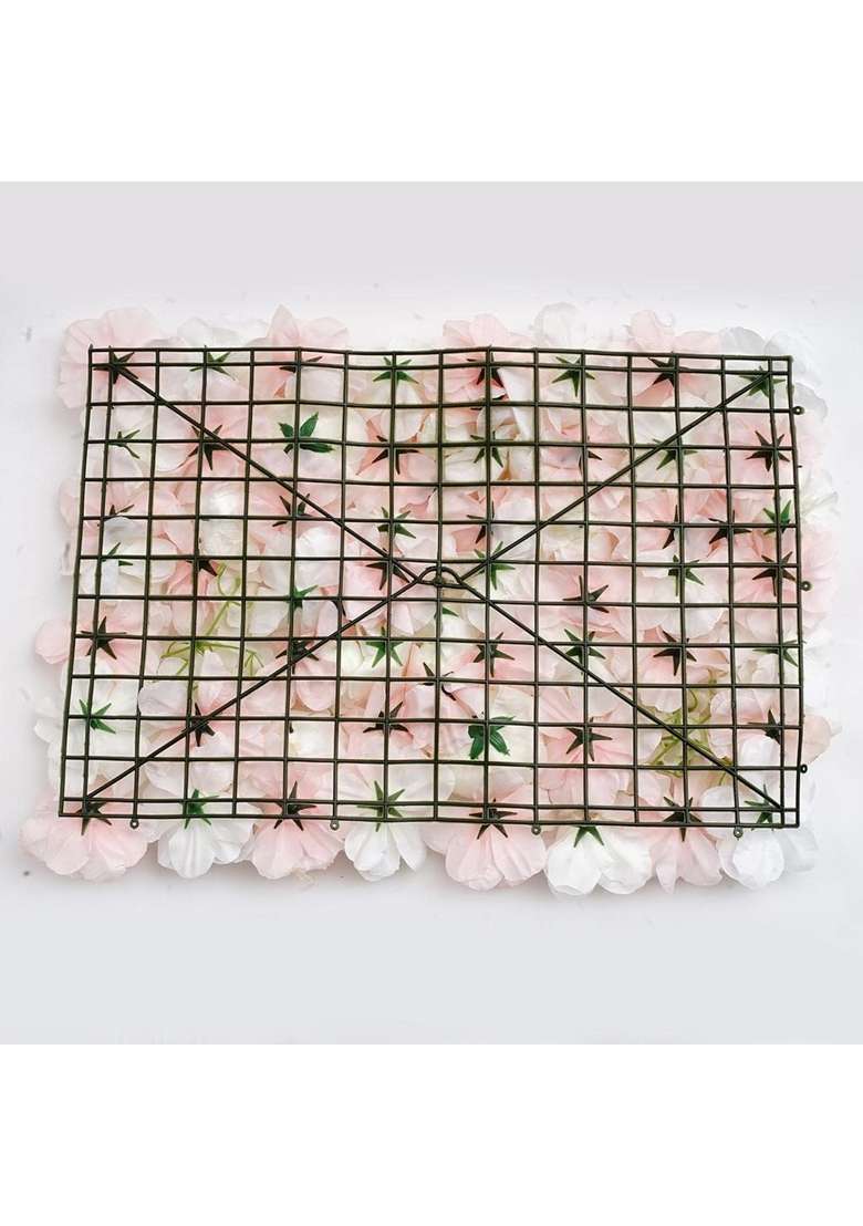 Trendynest 2 Pieces Artificial Flower Wall Wedding Venue Flower Pillar Main Road Pink - Indya