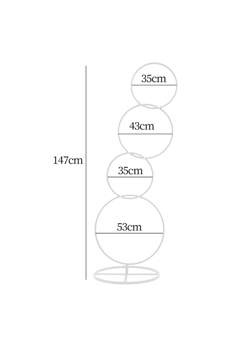 Merishopp Wedding Arch Stand with Base Large Flower Stand Garland Frame Backdrop Stand White - Indya