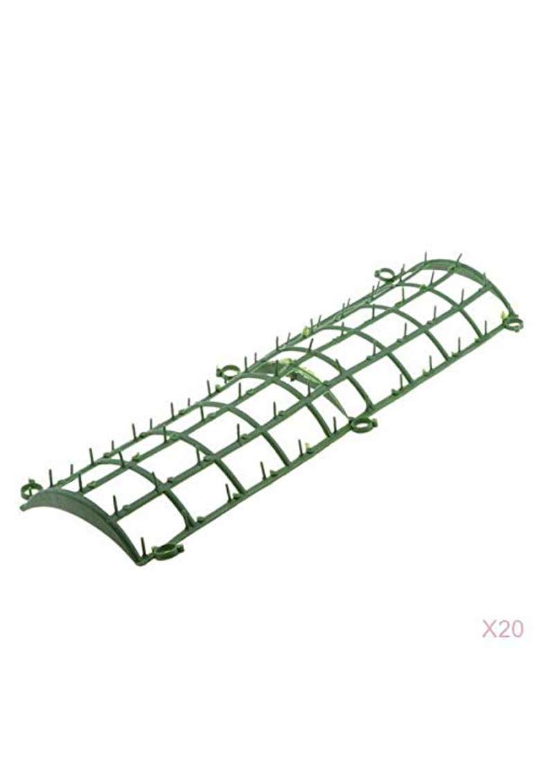 Merishopp 20X Artificial Flower Wall ABS Panels for DIY Wedding Background 44x14cm - Indya