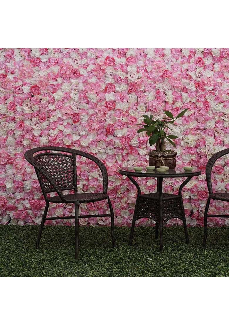 Trendivibe 4Piece Artificial Flower Wall Wedding Venue Flower Pillar Road Decor Hotpink - Indya