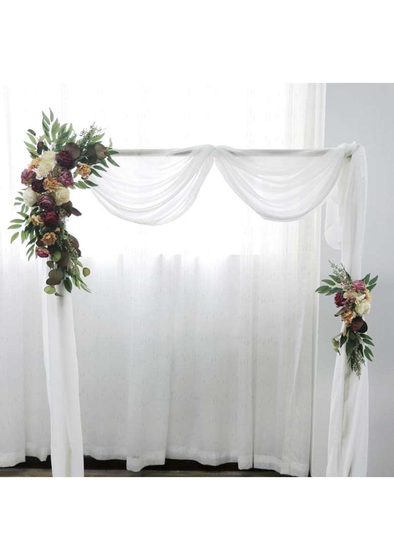 Merishopp 4Pcs Flower Arch Fall Floral Arrangements Wreath for Garden Background Decor - Indya