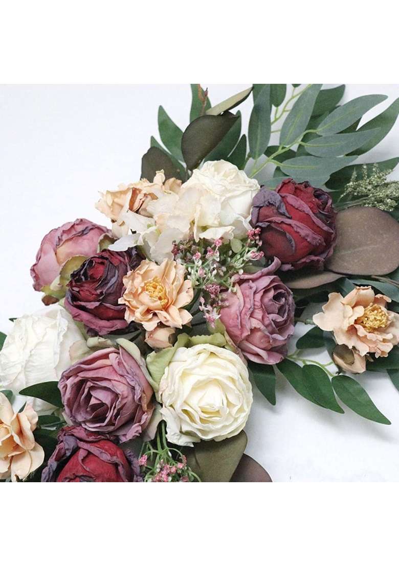 Merishopp 4Pcs Flower Arch Fall Floral Arrangements Wreath for Garden Background Decor - Indya