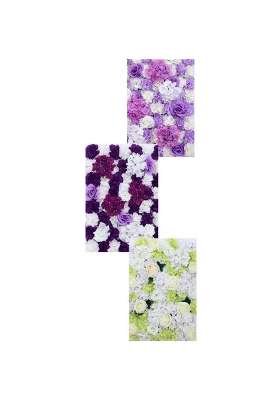 Merishopp 6Pcs Artificial Flower Wall Wedding Venue Flower Pillar Main Road Decor Red