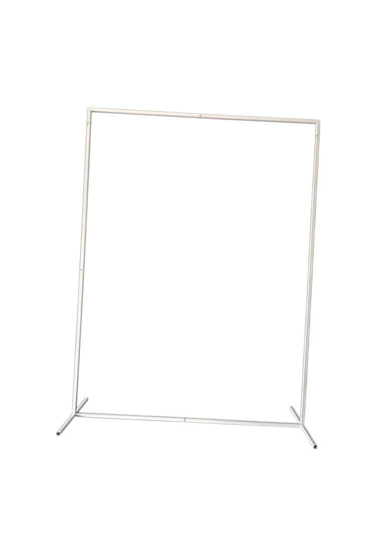 Merishopp Wedding Arch Backdrop Stand Arch Frame for Baby Shower Ceremony Photo Shoots Silver - Indya