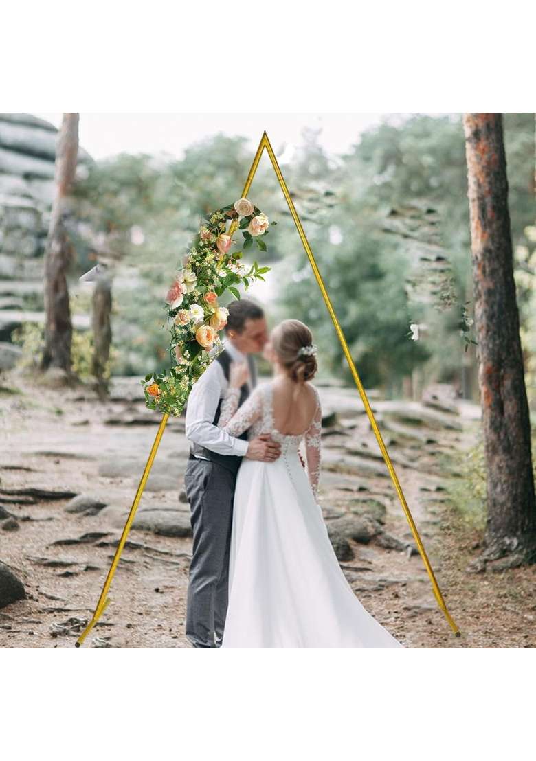 Merishopp Outdoor Wedding Arch Wedding Backdrop Stand for Anniversary Ceremony Parties - Indya