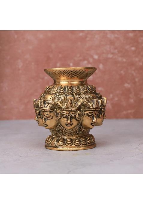 The Advitya Brass Ashtalakshmi Kalash for Pooja Decoration Items