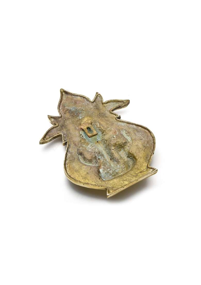 Esplanade Golden Brass Ganesha Kalash Wall Hanging Heavy Solid Brass Door and Home Decor - Indya