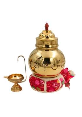 Master Brownsmith Brass Garbo for Navratri Pooja Embossed Jay Ambey Garba