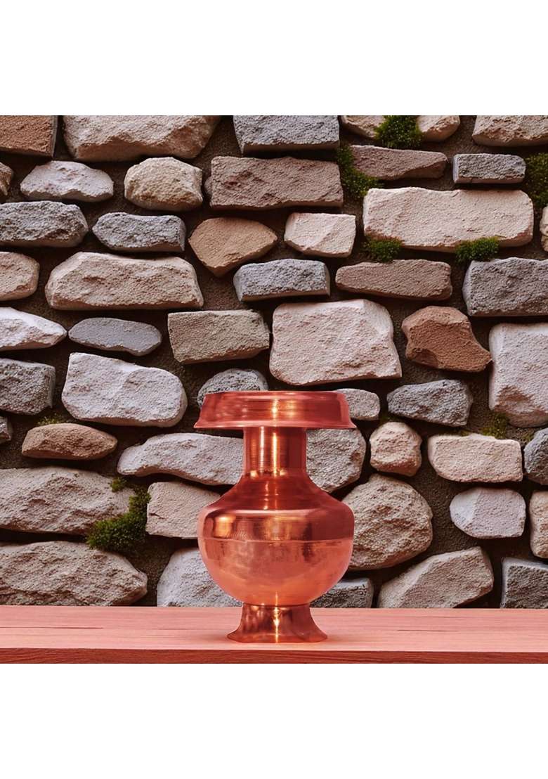 Shrinika Pure Copper Devi Ghot Pooja Kalash Lota for Puja Rituals - Indya