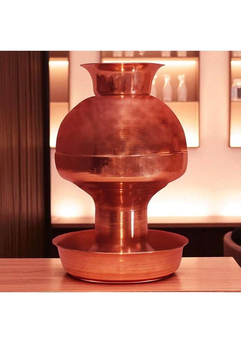 Shrinika Pure Copper Devi Ghot Pooja Kalash Lota for Puja Rituals - Indya
