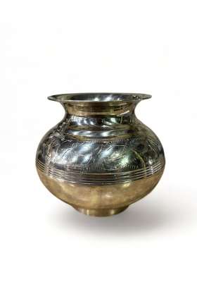 Indian Pure Brass Golden Color Lota Pooja Home Temple Brass Lota Kalash