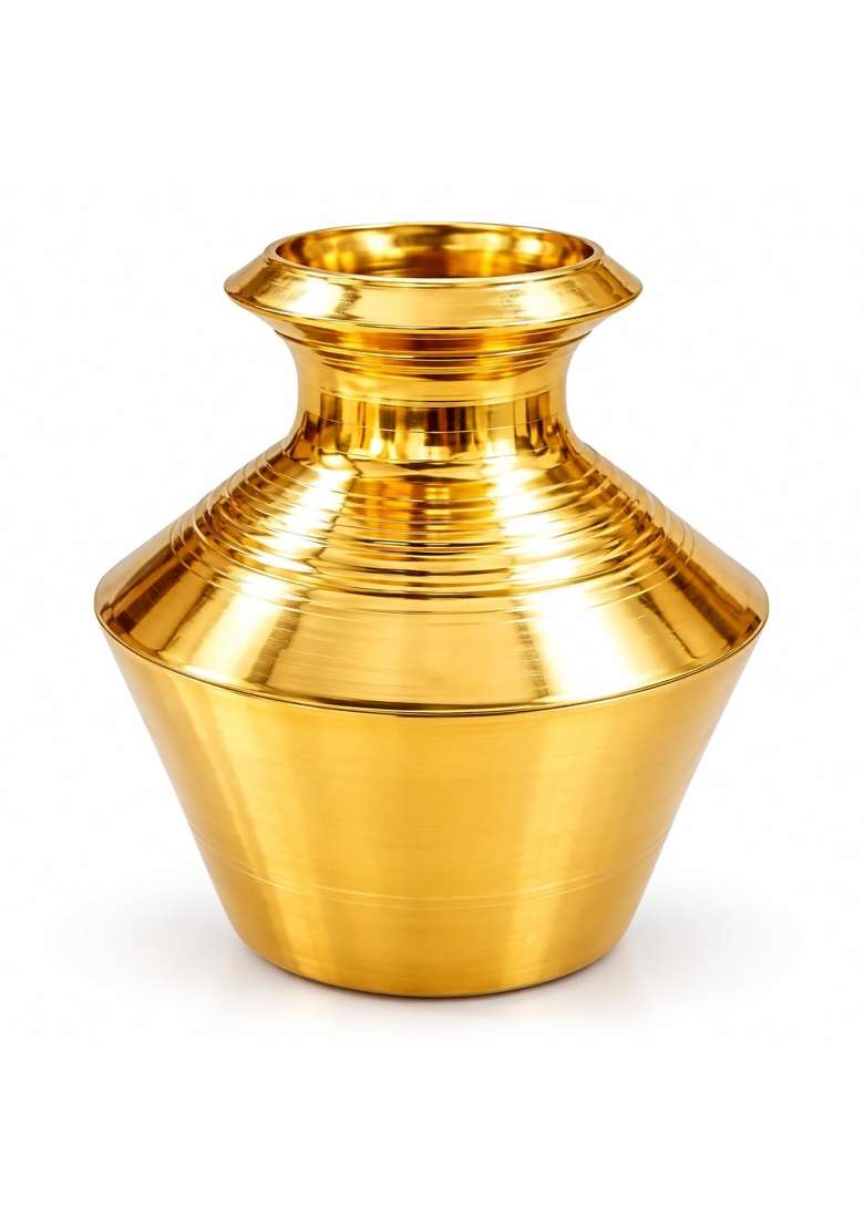 Gold Digitouch Shopee Pure Brass Theertha Kudam Ceremonies Pooja Kalash Handi Brass Ghada Kudam - Indya