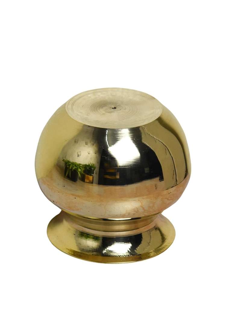 Shaan Mfg Gold Pure Brass Lota Chambu Kalash Traditional Pooja Water Pot 2L - Indya