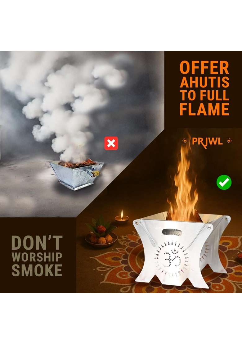 Prjwl Havan Kund Indias First Smokeless Beautiful Solid for New Homes Built on Vedic Standards - Indya