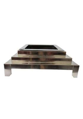 Large 16 Inches Stainless Steel Hawan Kund for Home with Stand