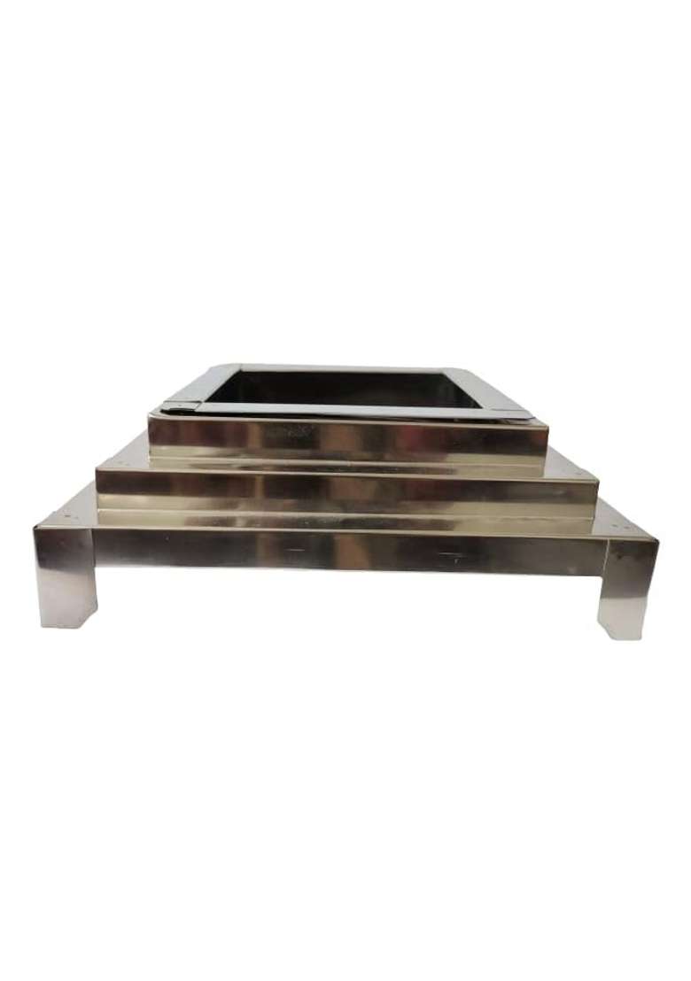 Large 16 Inches Stainless Steel Hawan Kund for Home with Stand - Indya